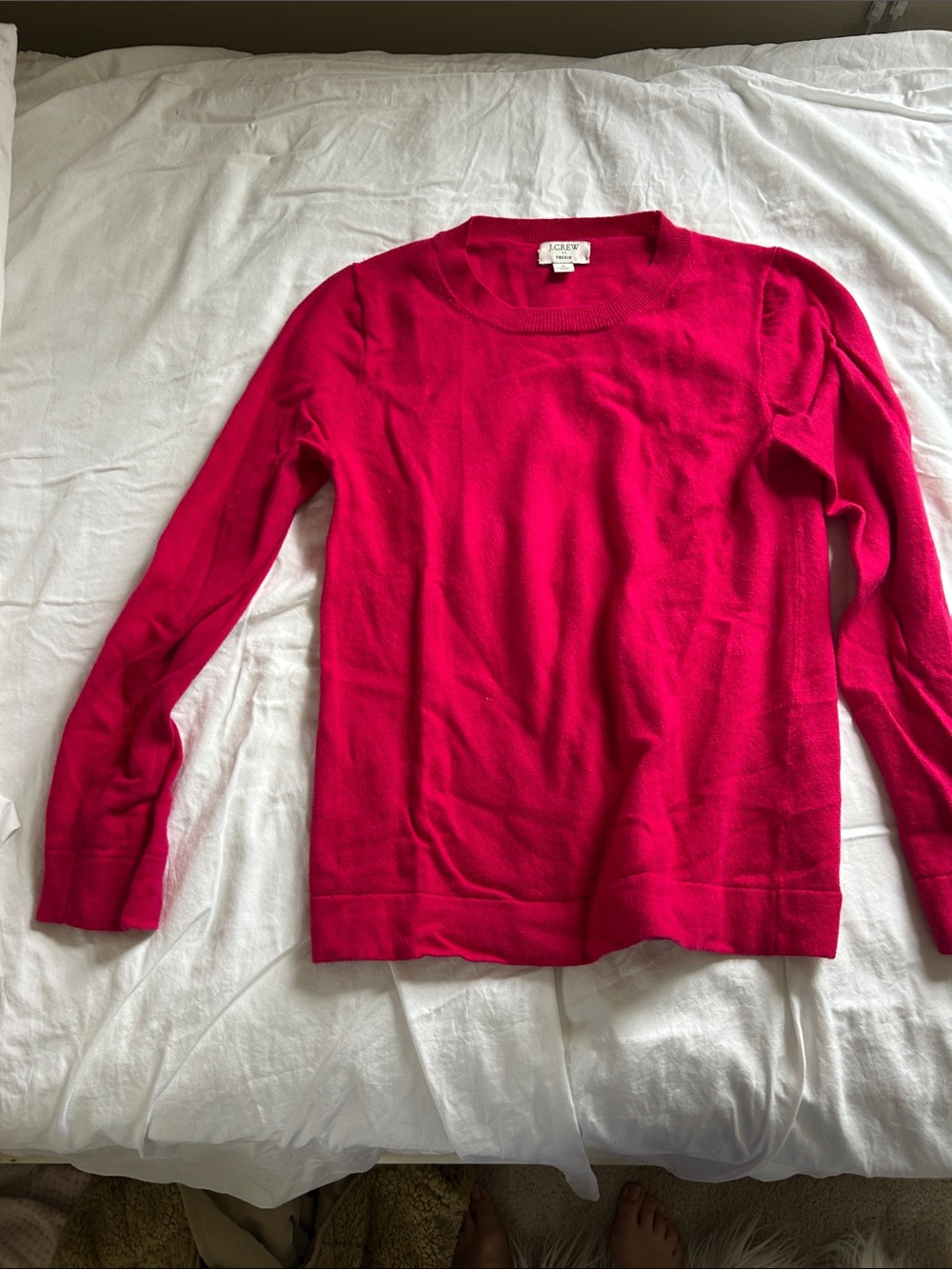 J. Crew Scoopneck Sweater in Hot Pink